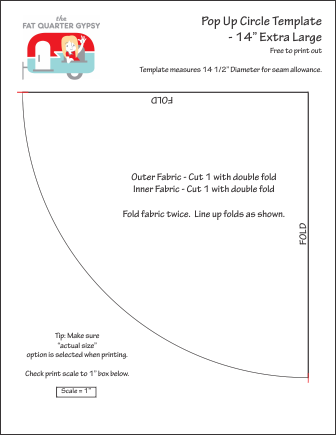 Circle Template for 14" pop up